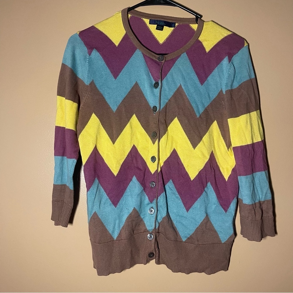 Boden Retro style women’s 100% cotton cardigan size 12